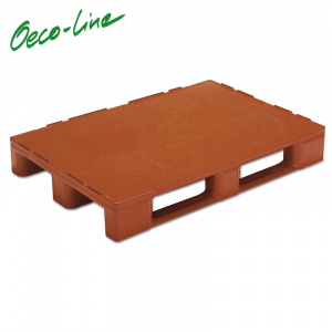 Hygienic plastic pallet UPAL-H 1200x800x160 mm - reinforced with safety edge